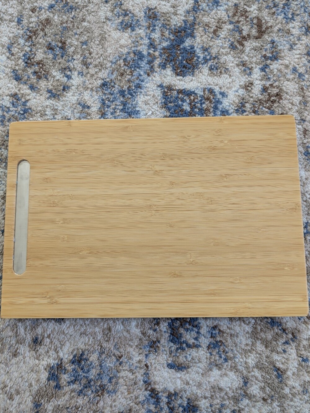 Bamboo Rectangle Serving Tray With Wheels